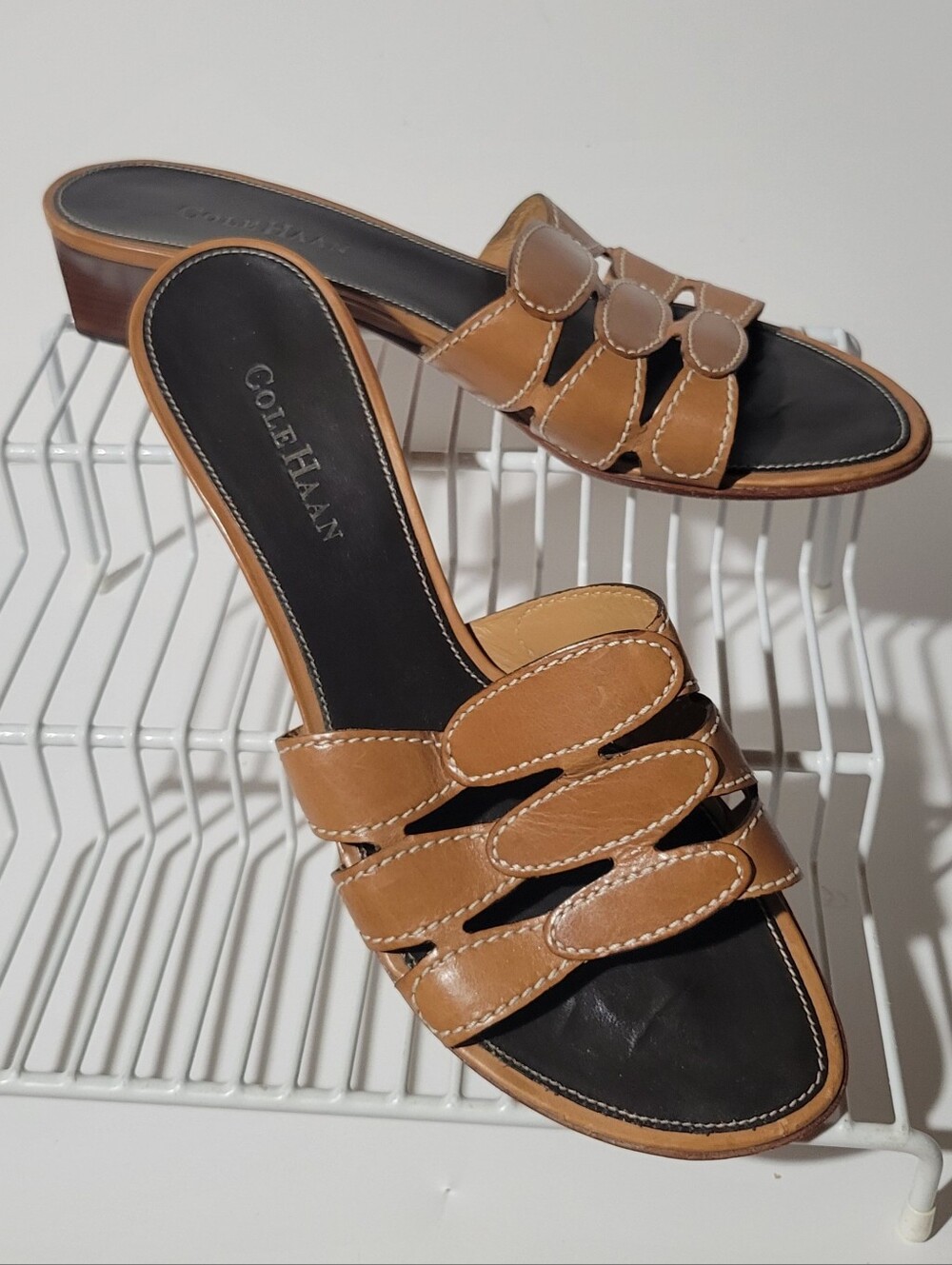 Cole Haan Estrella Brown Leather Sandal Resort Collection 8B